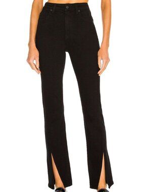 Pistola Teagan Black High Rise Vented Slit Hem Jeans Size 29